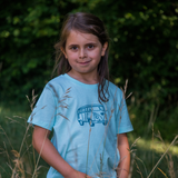 Kids Shirt 'Light Cyan Bus' - für 7-8 Jährige - Love your Neighbour