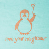 2.Wahl Kids Shirt 'Light Cyan Pinguin' - für 3-6 Jährige - Love your Neighbour