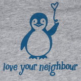 2. Wahl Kids Langarmshirt 'Grey Pinguin' - für 3-6 Jährige - Love your Neighbour