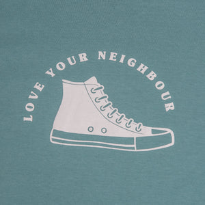 Teenie Shirt 'Dark Cyan Shoe' - für 9-14 Jährige - Love your Neighbour